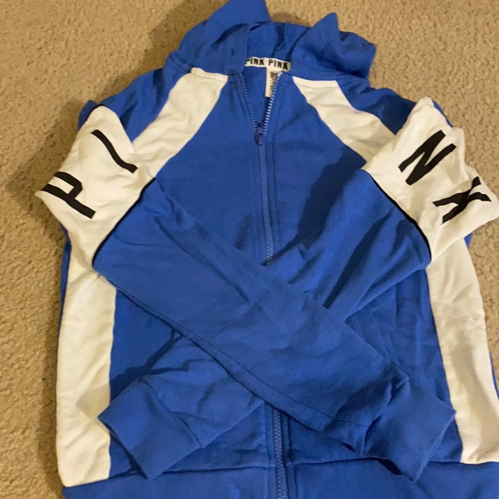 PINK zip up hoodie size small